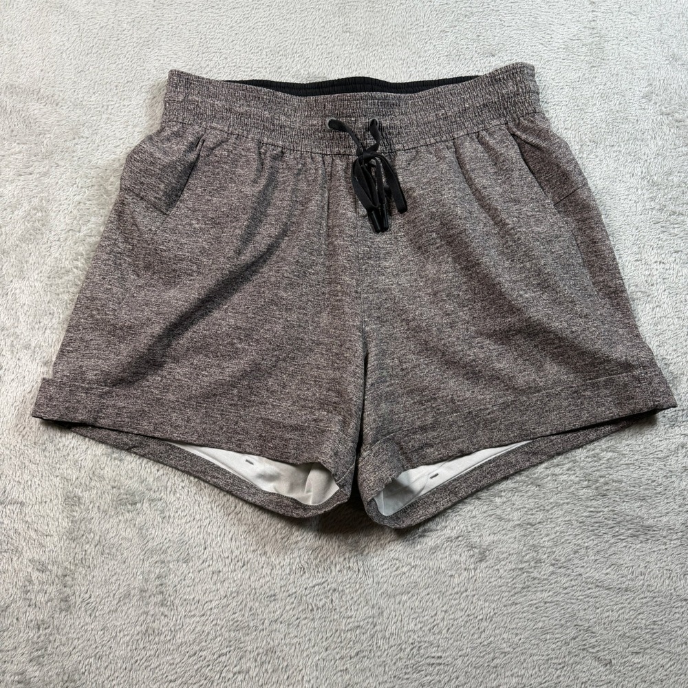 Lululemon Sping Break Away Short II 3" Womens 4 Heathered Black Stretch Casual